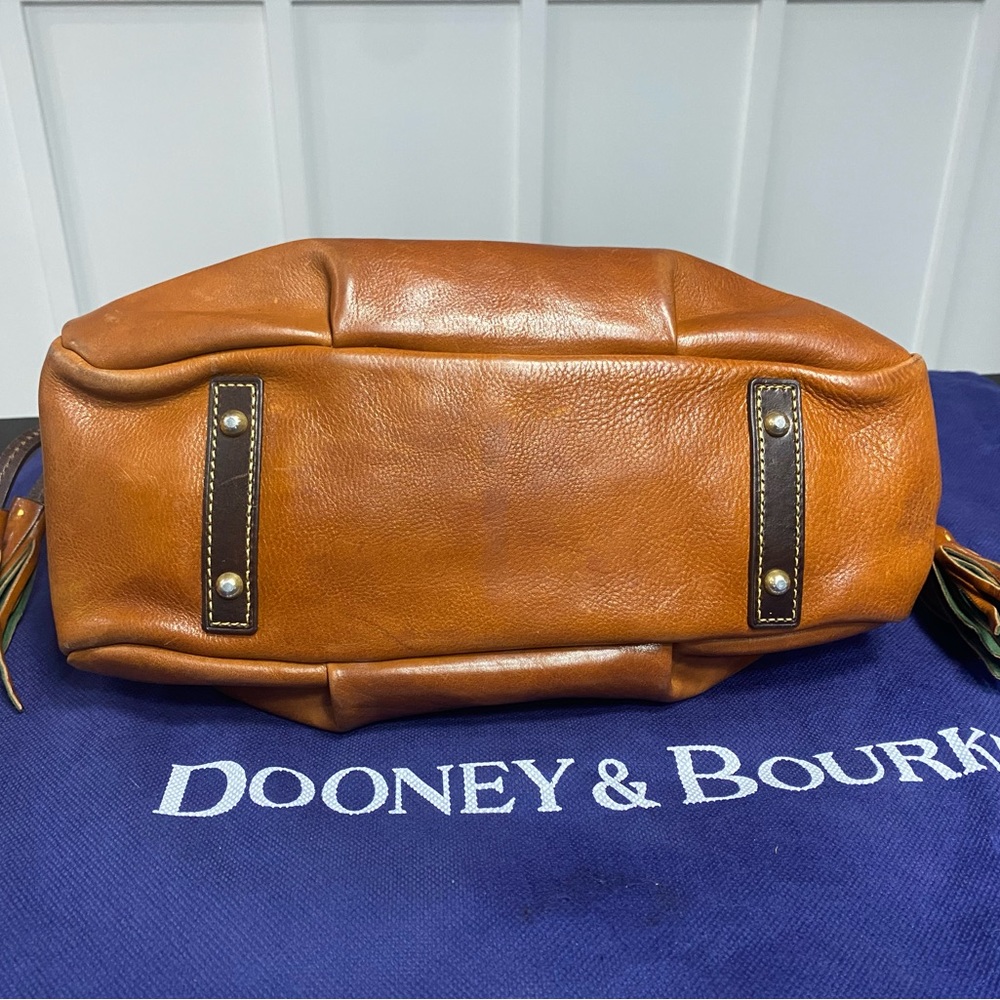 Dooney & Bourke Brown and Dark Brown Leather Shoulder Bag - Picture 3 of 7